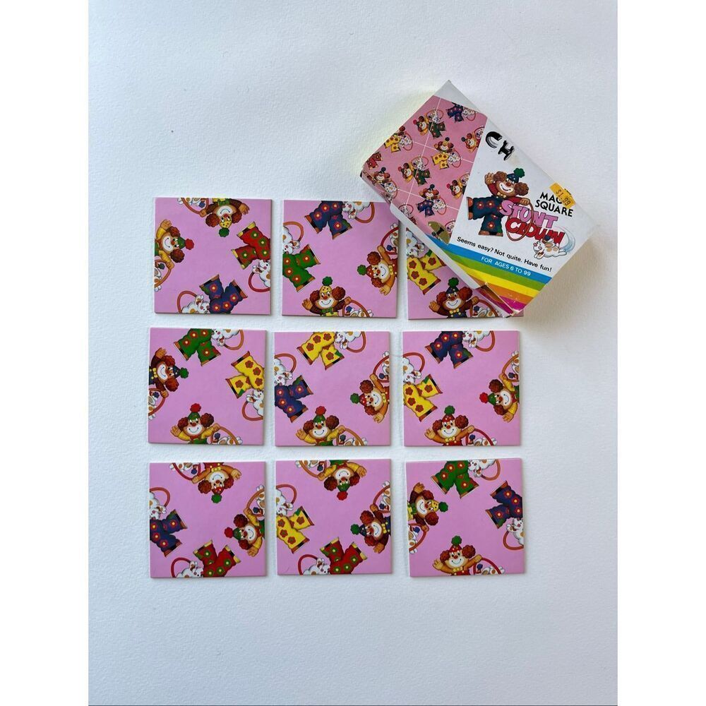 VTG Stunt Clown Magic Square Puzzle Game Complete Retro Toy 80s 90s